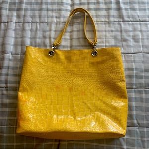 Yellow Alligator Tote